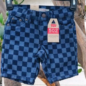 Levi's 502 regular taper short color blue and blue light size 4